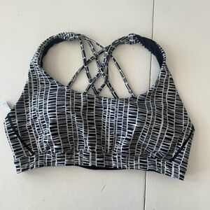 Victoria's Secret Black and White Geometric Sports Bra
